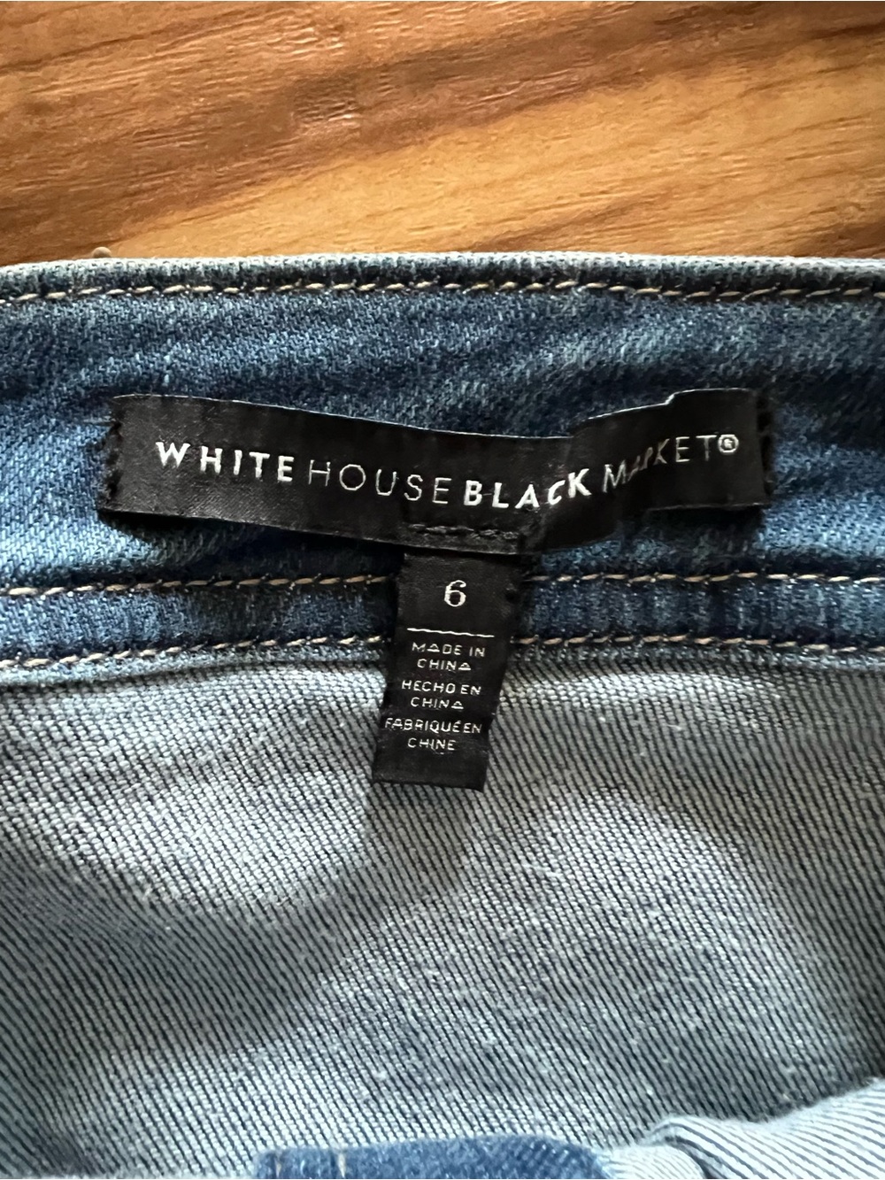 WHBM  Blue Denim Button-Front top - Picture 5 of 5